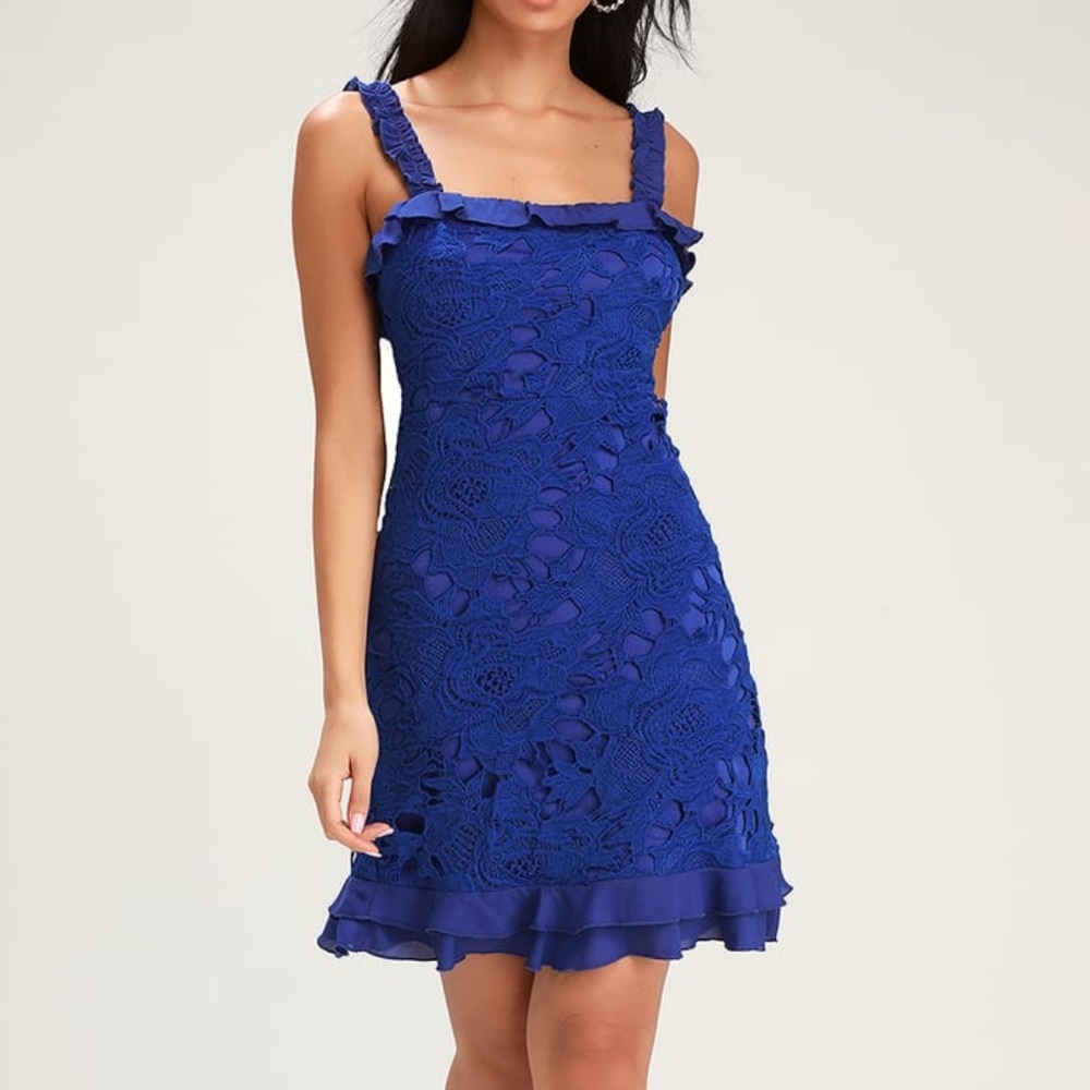 BRAND NEW Lulu’s Royal Blue Mini Dress NWT